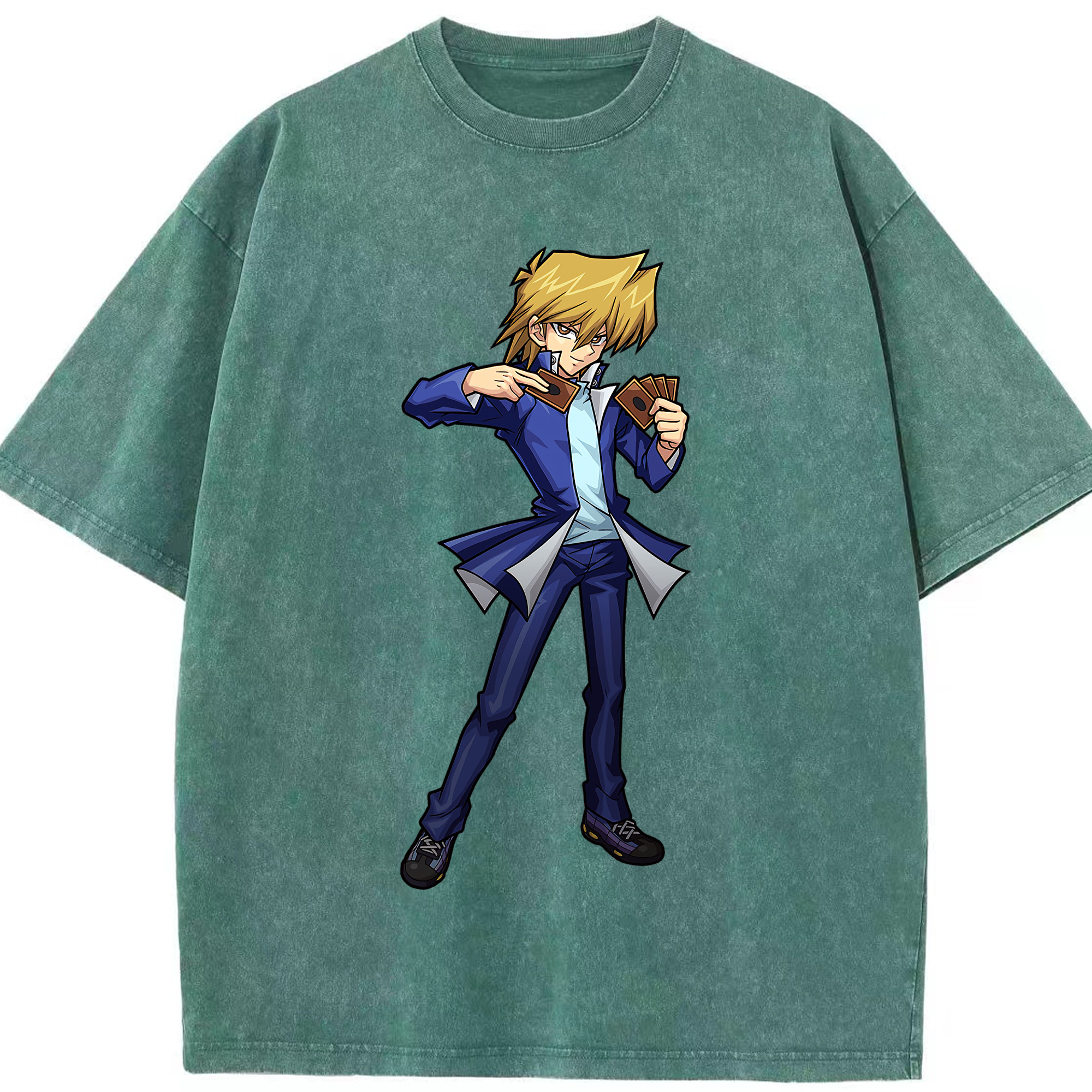 （画像用） 遊☆戯☆王 Yu-Gi-Oh! 綿100% ヴィンテージ風 半袖Tシャツ（フロントプリント）